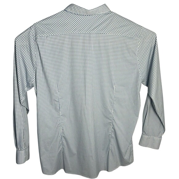 Devon & Jones Men's CrownLux Micro Windowpane French Blue Dress Shirt XXL DG540 - Picture 2 of 8